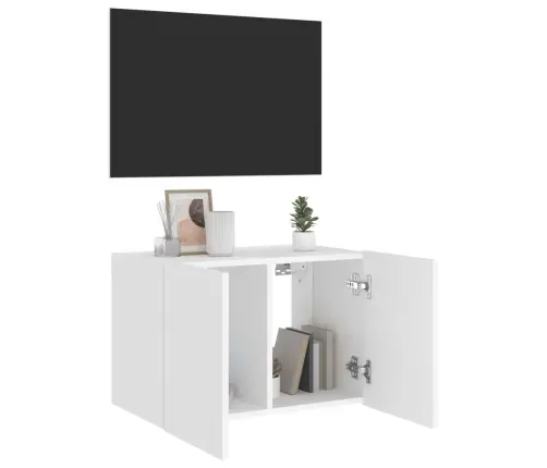Tv Galdiņš Ar Led Lampiņām, Balti, 60X35X41 Cm Vidaxl Tv Galdiņš Ar Led Lampiņām, Balti, 60X35X41 Cm Vidaxl