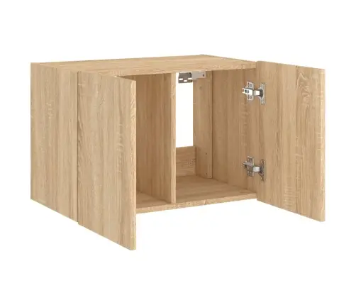 Sieninė Tv Spintelė Su Led Lemputėmis, Ąžuolo, 60X35X41Cm