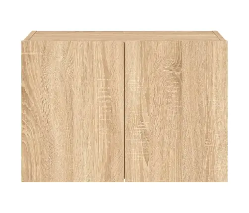 Sieninė Tv Spintelė Su Led Lemputėmis, Ąžuolo, 60X35X41Cm