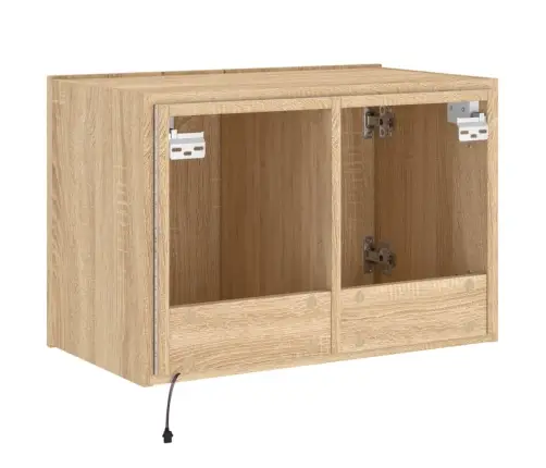 Sieninė Tv Spintelė Su Led Lemputėmis, Ąžuolo, 60X35X41Cm