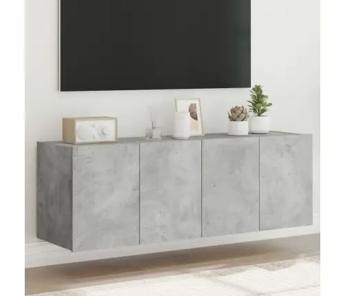 Tv Galdiņi Ar Led Lampiņām, 2 Gab., Betona Pelēki, 60X35X41 Cm Vidaxl