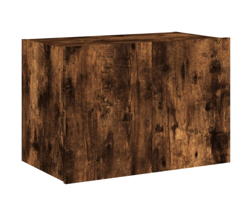 Sieninė Tv Spintelė Su Led Lemputėmis, Dūminė, 60X35X41Cm