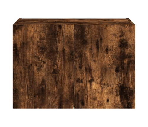 Sieninė Tv Spintelė Su Led Lemputėmis, Dūminė, 60X35X41Cm