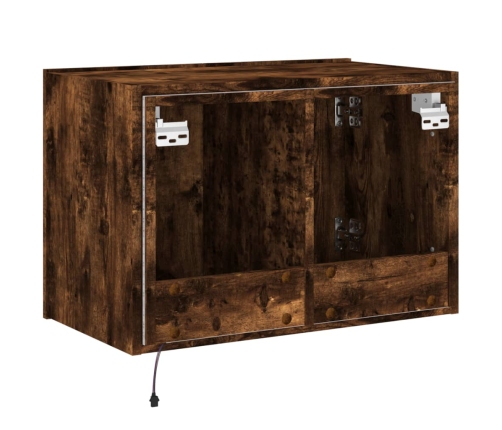 Sieninė Tv Spintelė Su Led Lemputėmis, Dūminė, 60X35X41Cm