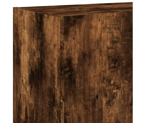 Sieninės Tv Spintelės Su Led, 2Vnt., Dūminės Ąžuolo, 60X35X41Cm