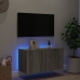 Tv Skapītis Ar Led Lampiņām, Pelēka Ozola Krāsa, 80X35X41 Cm Vidaxl