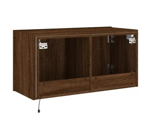 Teleri Seinakapp Led-Tuledega, Pruun Tamm, 80 X 35 X 41 Cm Teleri Seinakapp Led-Tuledega, Pruun Tamm, 80 X 35 X 41 Cm