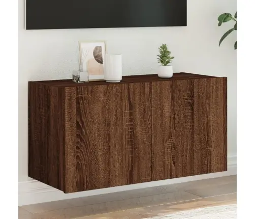 Teleri Seinakapp Led-Tuledega, Pruun Tamm, 80 X 35 X 41 Cm Teleri Seinakapp Led-Tuledega, Pruun Tamm, 80 X 35 X 41 Cm