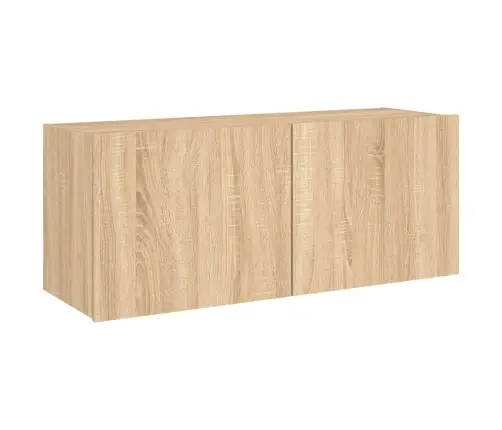 Tv Plaukti Ar Led Lampiņām, 100X35X41 Cm, Koka Krāsā Vidaxl