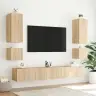 Tv Plaukti Ar Led Lampiņām, 100X35X41 Cm, Koka Krāsā Vidaxl