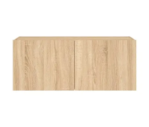Tv Plaukti Ar Led Lampiņām, 100X35X41 Cm, Koka Krāsā Vidaxl