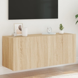 Tv Plaukti Ar Led Lampiņām, 100X35X41 Cm, Koka Krāsā Vidaxl