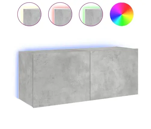 Tv Galdiņi Ar Led Lampiņām, Betona Pelēki, 100X35X41 Cm Vidaxl Tv Galdiņi Ar Led Lampiņām, Betona Pelēki, 100X35X41 Cm Vidaxl