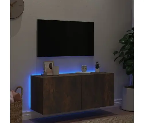 Tv Plaukti Ar Led Lampiņām, 100X35X41 Cm, Ozolkoka Krāsā Vidaxl Tv Plaukti Ar Led Lampiņām, 100X35X41 Cm, Ozolkoka Krāsā Vidaxl