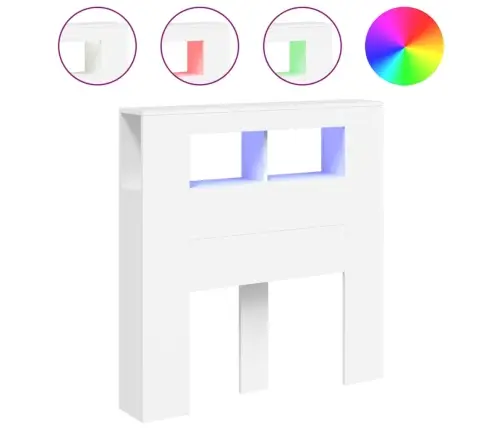 Led Galvūgalis, Baltas, 100X18,5X103,5cm Apdirbta Mediena