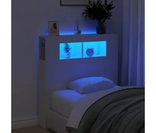 Led Galvūgalis, Baltas, 100X18,5X103,5cm Apdirbta Mediena