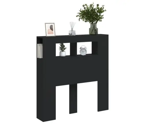 Led Galvūgalis, Juodas, 100X18,5X103,5cm Apdirbta Mediena