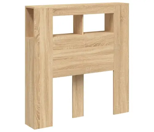 Gultas Galvgalis Ar Led, Ozola Krāsa, 100X18,5X103,5 Cm, Koks Vidaxl