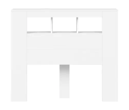 Gultas Galvgalis Ar Led, Balts, 120X18,5X103,5 Cm, Koks Vidaxl