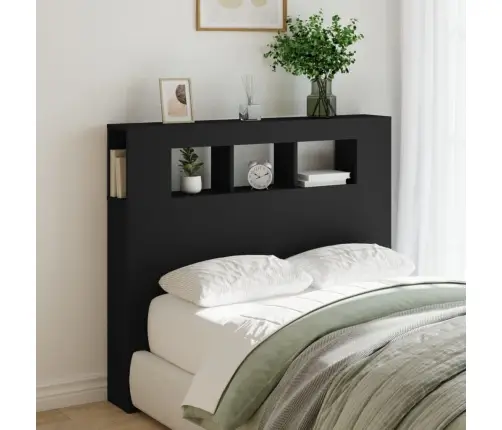 Led Galvūgalis, Juodas, 120X18,5X103,5cm Apdirbta Mediena