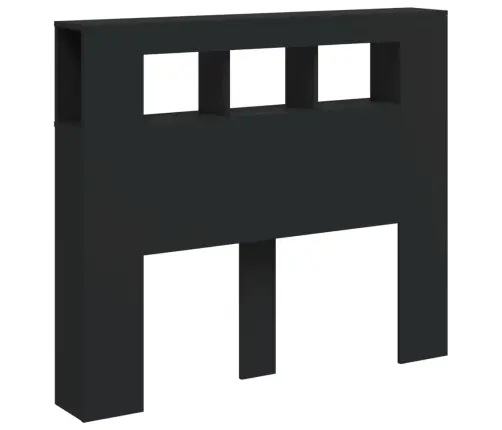 Led Galvūgalis, Juodas, 120X18,5X103,5cm Apdirbta Mediena