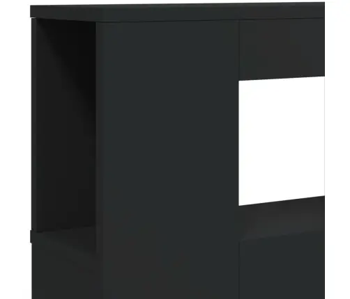 Led Galvūgalis, Juodas, 120X18,5X103,5cm Apdirbta Mediena