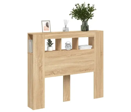 Gultas Galvgalis Ar Led, Ozola Krāsa, 120X18,5X103,5 Cm, Koks Vidaxl Gultas Galvgalis Ar Led, Ozola Krāsa, 120X18,5X103,5 Cm, Koks Vidaxl