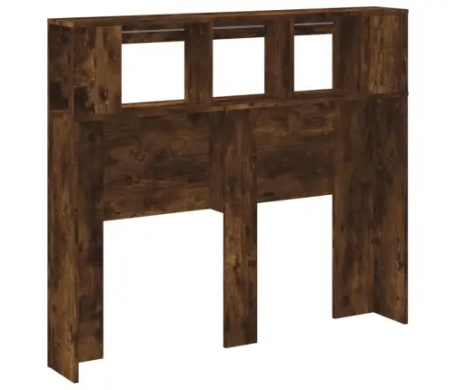 Gultas Galvgalis Ar Led, Ozola Krāsa, 120X18,5X103,5 Cm, Koks Vidaxl