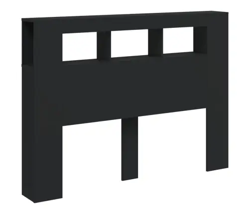 Led Galvūgalis, Juodas, 140X18,5X103,5cm Apdirbta Mediena