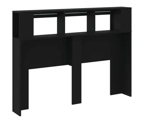 Led Galvūgalis, Juodas, 140X18,5X103,5cm Apdirbta Mediena