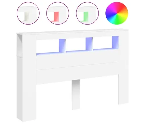 Voodipeats Lediga, Valge, 160 X 18,5 X 103,5 cm Tehispuit