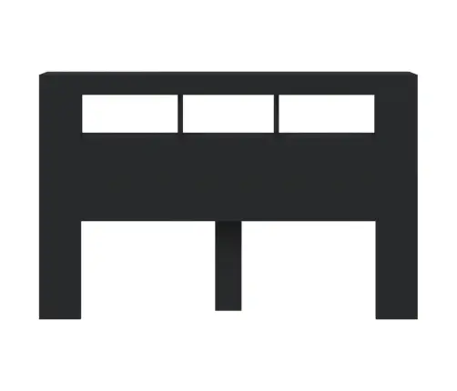 Gultas Galvgalis Ar Led, Melns, 160X18,5X103,5 Cm, Koks Vidaxl