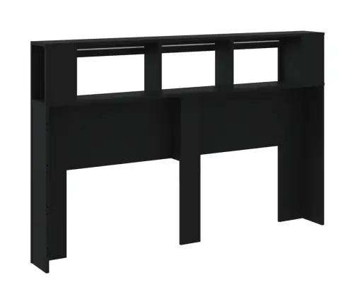 Gultas Galvgalis Ar Led, Melns, 160X18,5X103,5 Cm, Koks Vidaxl