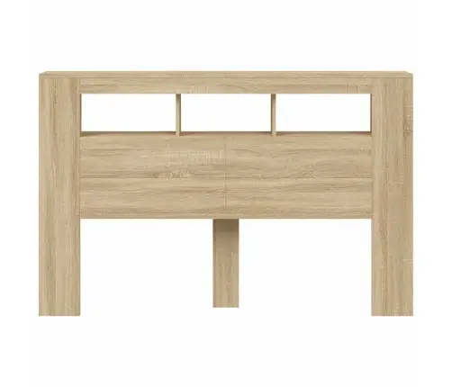 Gultas Galvgalis Ar Led, Ozola Krāsa, 160X18,5X103,5 Cm, Koks Vidaxl