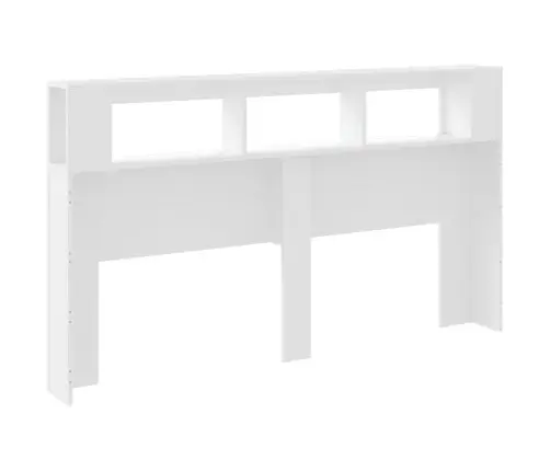 Gultas Galvgalis Ar Led, Balts, 180X18,5X103,5 Cm, Koks Vidaxl