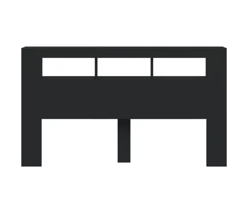 Gultas Galvgalis Ar Led, Melns, 180X18,5X103,5 Cm, Koks Vidaxl