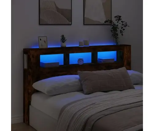 Voodipeats Lediga Suitsutatud Tamm 180X18,5X103,5 Cm Tehispuit Voodipeats Lediga Suitsutatud Tamm 180X18,5X103,5 Cm Tehispuit