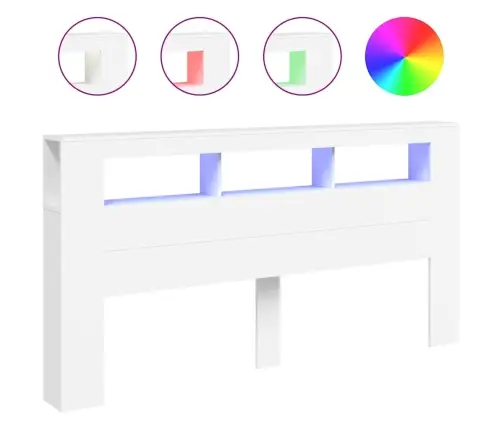 Voodipeats Lediga, Valge, 200 X 18,5 X 103,5 cm Tehispuit