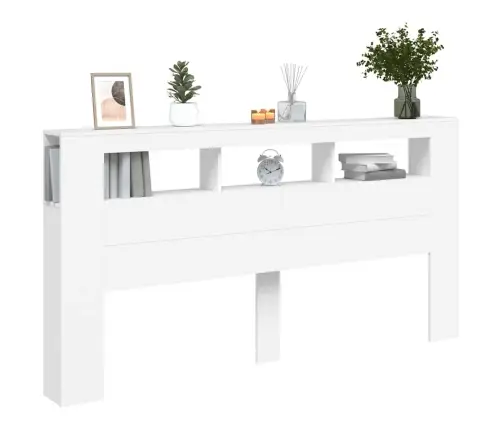 Voodipeats Lediga, Valge, 200 X 18,5 X 103,5 cm Tehispuit