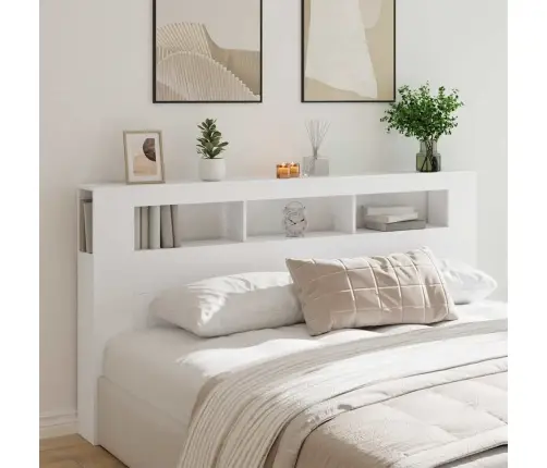 Voodipeats Lediga, Valge, 200 X 18,5 X 103,5 cm Tehispuit