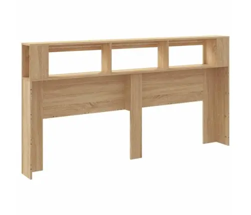 Gultas Galvgalis Ar Led, Ozola Krāsa, 200X18,5X103,5 Cm, Koks Vidaxl