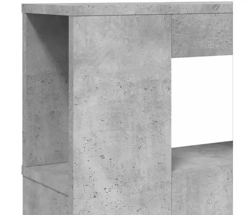 Gultas Galvgalis Ar Led, Betona Pelēks, 200X18,5X103,5 Cm, Koks Vidaxl