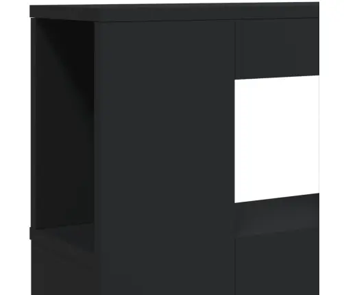 Gultas Galvgalis Ar Led, Melns, 220X18,5X103,5 Cm, Koks Vidaxl