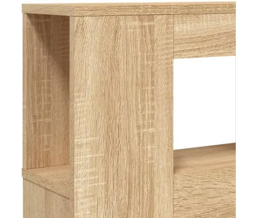 Gultas Galvgalis Ar Led, Ozola Krāsa, 220X18,5X103,5 Cm, Koks Vidaxl