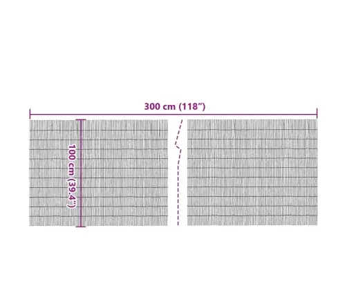 Dārza Žogs, 300X100 Cm, Niedres Vidaxl