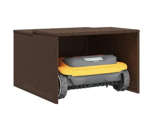 Robota Pļāvēja Garāža, Brūna, 86X90X52/57 Cm, Pe Rotangpalma Vidaxl