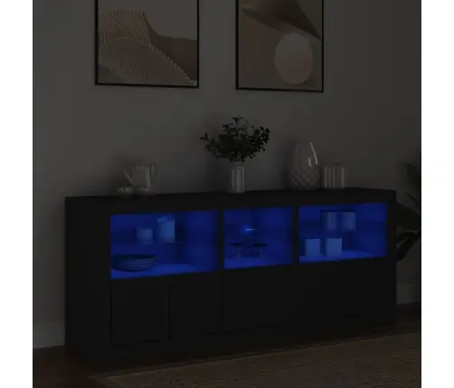 Puhvetkapp Led-Tulega, Must, 162X37X67 Cm