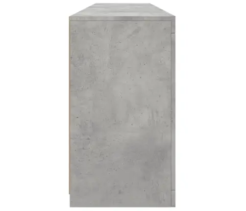 Kumode Ar Led Lampiņām, Betona Pelēka, 162X37X67 Cm Vidaxl