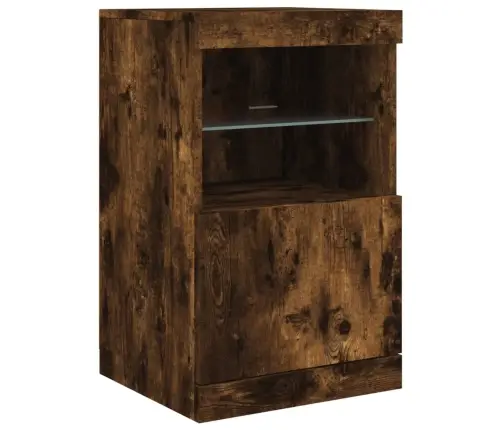 Kumode Ar Led Lampiņām, Ozolkoka Krāsa, 162X37X67 Cm Vidaxl