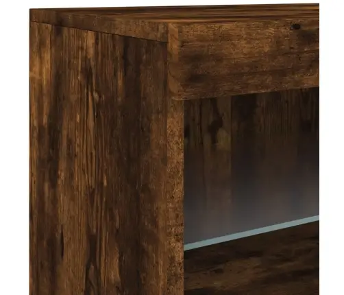 Šoninė Spintelė Su Led Lemputėmis, Dūminė, 181,5X37X67Cm